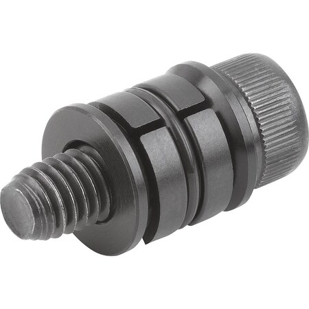 Kipp Centring Clamp Round, Form:B, M08X25, H=11, 5, Steel, Comp:Steel K1166.21608